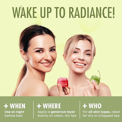 Sundae Glow Lip Mask & Scrub – Apple, Pear, Cherry & Mint – Hydrates, Exfoliates, Softens, Repairs Dry & Chapped Lips – Dermatologist Tested, Korean Skin Care – Vegan, Clean Beauty – Duo Pack - Image 5