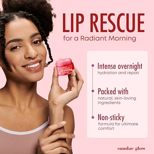Sundae Glow Lip Mask & Scrub – Apple, Pear, Cherry & Mint – Hydrates, Exfoliates, Softens, Repairs Dry & Chapped Lips – Dermatologist Tested, Korean Skin Care – Vegan, Clean Beauty – Duo Pack - Image 2