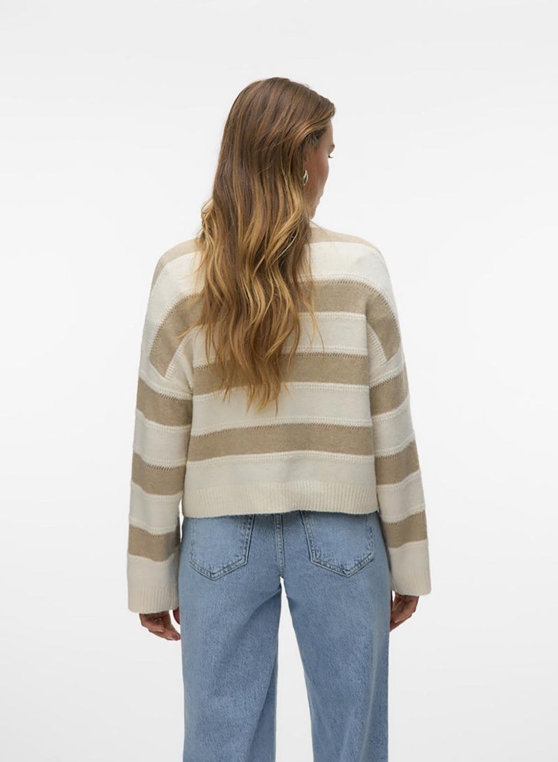 VERO MODA Vminez Ls Highneck Short Pullover Boo - Image 4