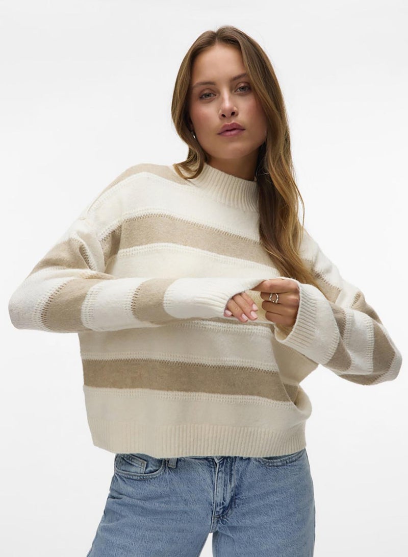 VERO MODA Vminez Ls Highneck Short Pullover Boo - Image 5
