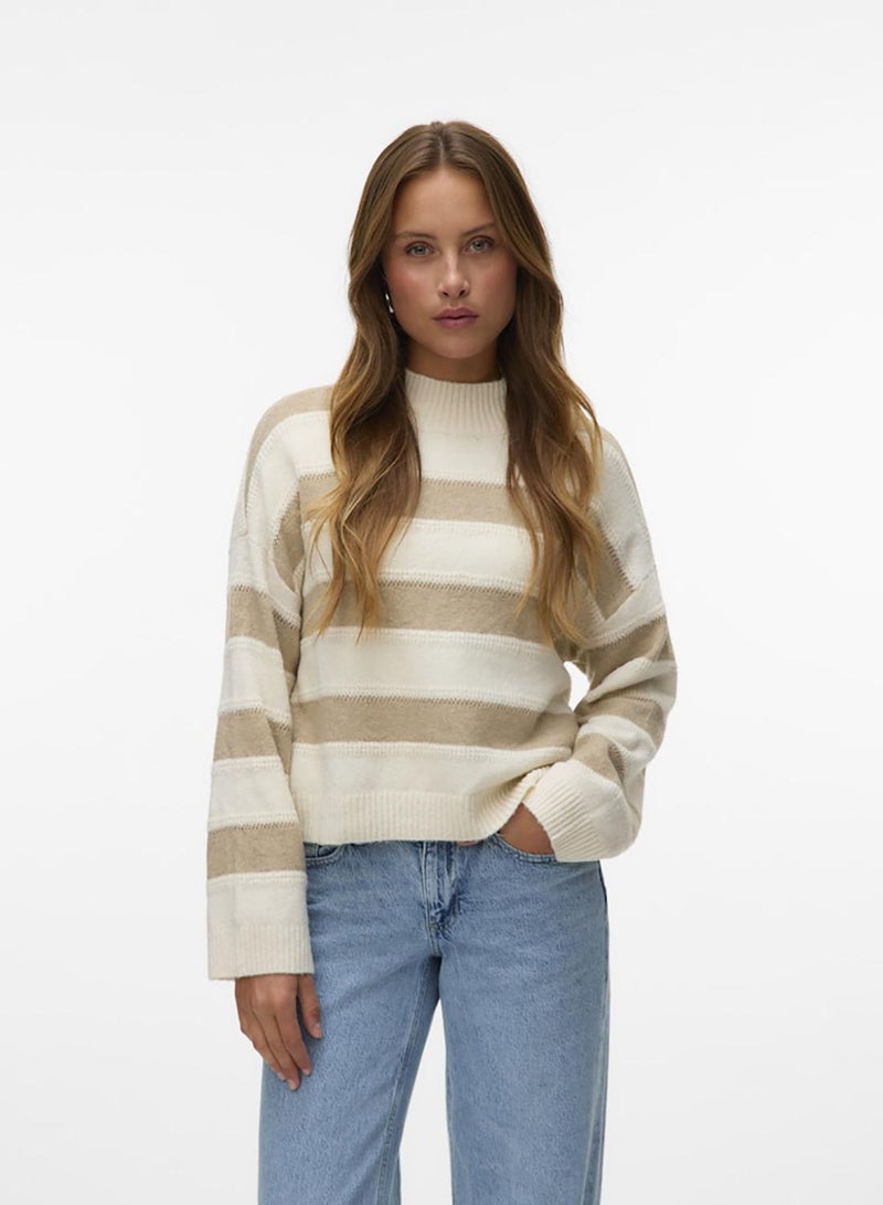 VERO MODA Vminez Ls Highneck Short Pullover Boo - Image 2