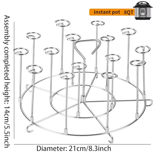 VAIZIQ Stainless Steel Vertical Skewer Rack for Air Fryer Compatible with 8QT Instant Pot Pressure Cooker MultiPurpose Food Grade Metal Skewers Holder for Grilling Meat Sausage Vegetables - Image 3