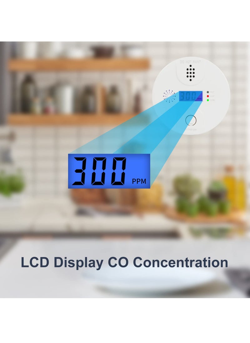 KASTWAVE - Carbon Monoxide Alarm, Digital Display CO Detector Security CO Monoxide Safety with LCD Display and Sound Warning for Home,School,Office - Image 1