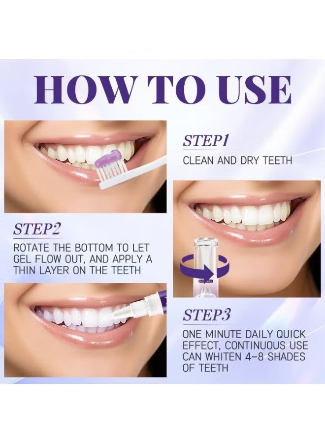 danliss Effective Teeth Whitening Pen，Teeth Whitening Pen - Purple Corrector, Lightens, Removes Stain, Safe on Tooth, Improves the Appearance of Teeth, Enjoy the Most Beautiful Smile Motivation - Image 4