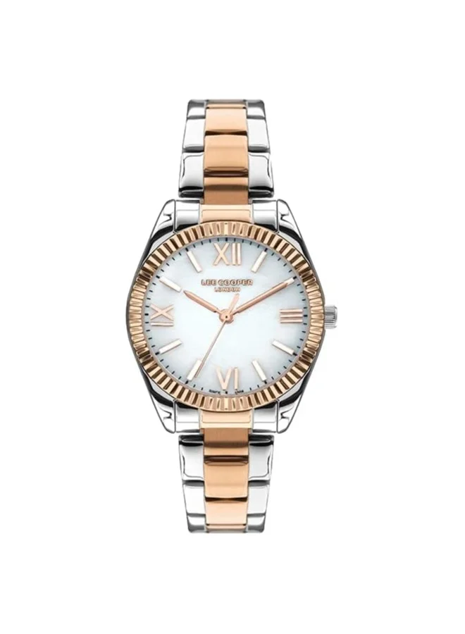 لي كوبر Lee Cooper Women's Quartz Movement Watch, Analog Display and Metal Strap - LC07459.520, Silver