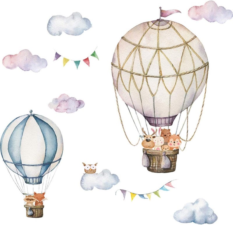BPA Hot Air Balloon Wall Decals for Kids - Image 1