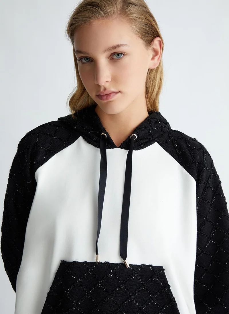 Liu Jo Jacquard hooded sweatshirt