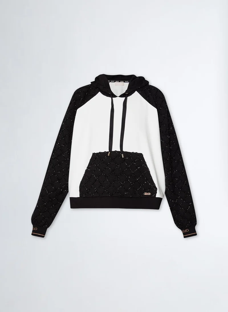 Liu Jo Jacquard hooded sweatshirt