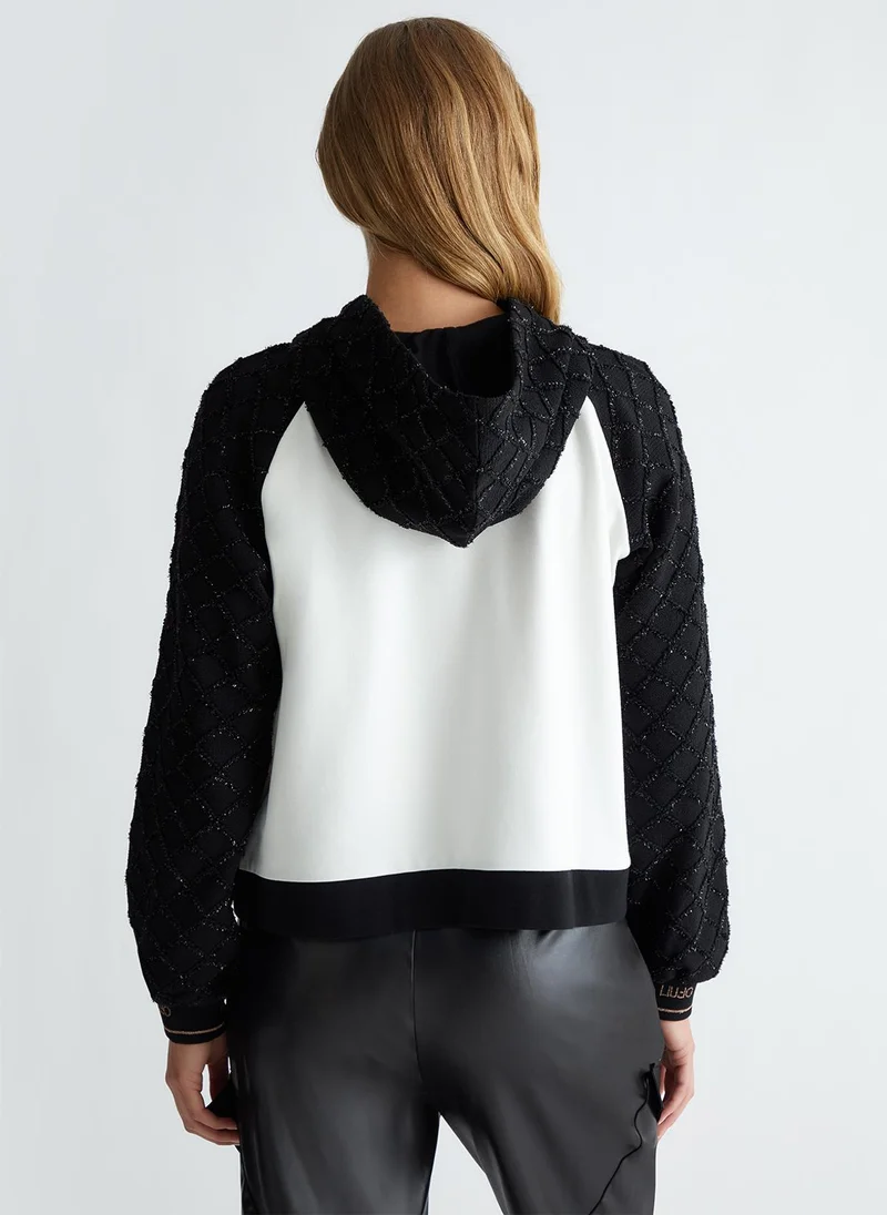 Liu Jo Jacquard hooded sweatshirt