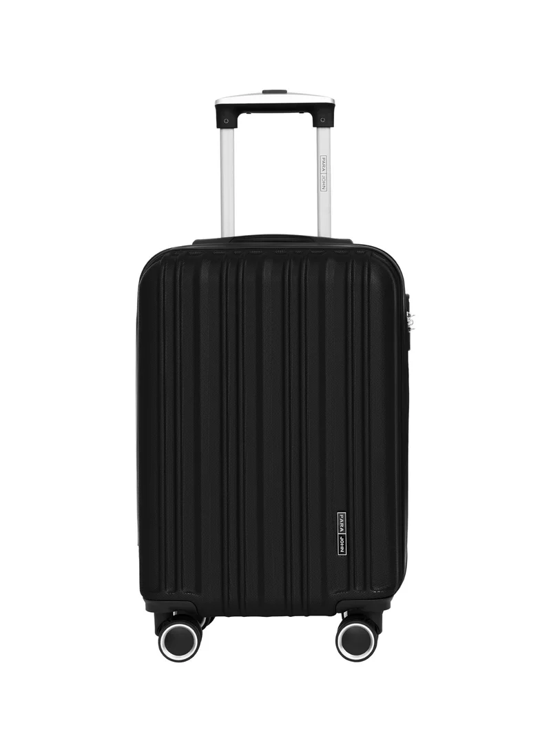 بارا جون HexaShield 2-Piece Luggage Set, Carry on & Check-in Luggage for Men & Women, Lightweight ABS Hard Shell Suitcase for Travel, 20/24 Inch Trolley Bags, 360° Spinner Wheels & TSA Lock, Black