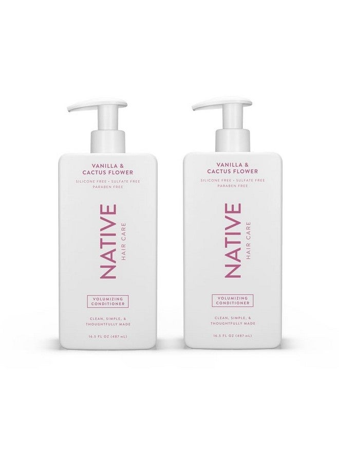 نيتيف مجموعة بلسم زهرة الفانيليا والصبار تحتوي على مكونات مشتقة طبيعيًا لجميع أنواع الشعر والألوان والمعالجة بشكل جيد حتى يجف وخالية من الكبريتات والصبغات التالفة، عبوتان - Image 1