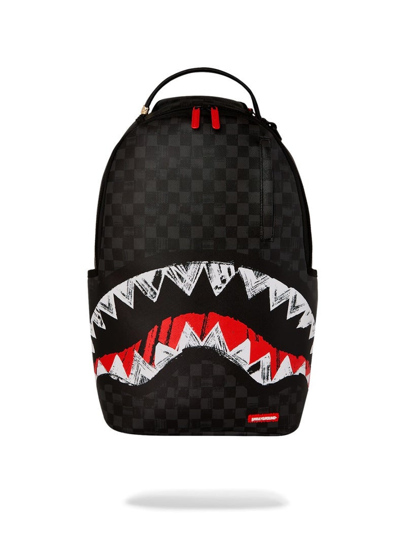 SPRAYGROUND حقيبة ظهر سمكة القرش المرسومة - Image 1