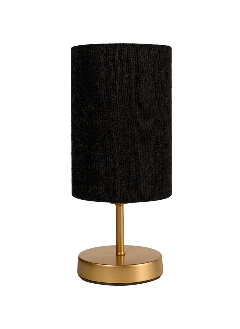 El Rawda Lighting - Distinctive And Elegant Table Lamp Shade With A Unique Fabric Shade And Black Metal - Image 1