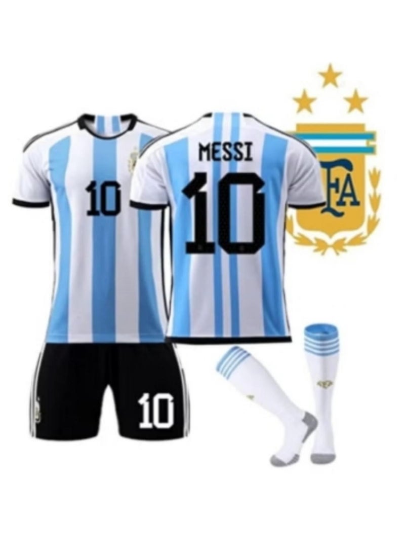 Kids Football Jersey Set, No.10 Soccer Jersey,Kids & Youth Sizes 26 Yard - Image 1