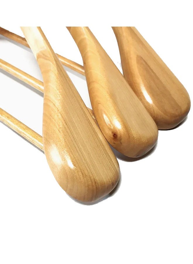 keke - Pack of 5 Non-Slip Swivel Hook Wooden Hangers For Coat - Image 1