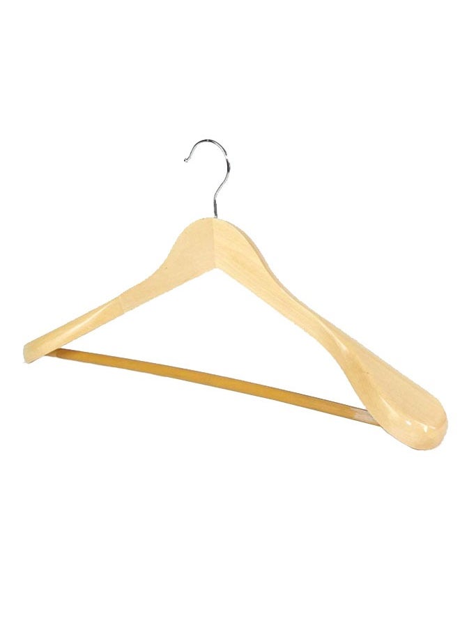 keke - Pack of 5 Non-Slip Swivel Hook Wooden Hangers For Coat - Image 1