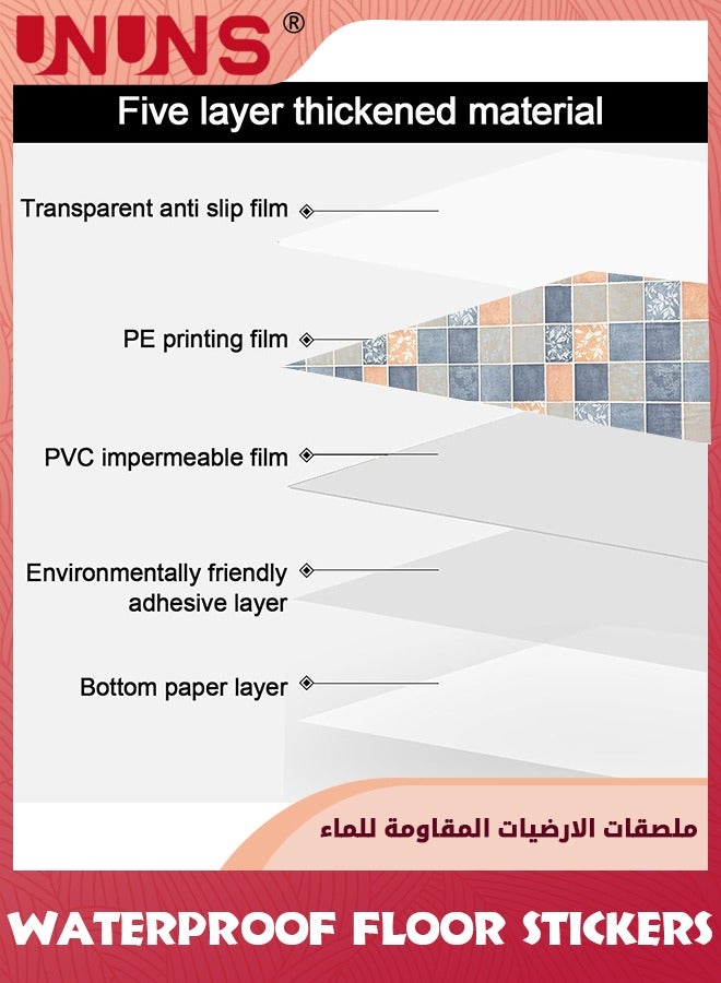 UNUNS Bathroom paper,Peel and Stick paper Waterproof Decorative Contact Paper Self Adhesive Wall Paper Roll Renter Friendly Bathroom Makeover Upgrades Remodel,60cm×5m - Image 2