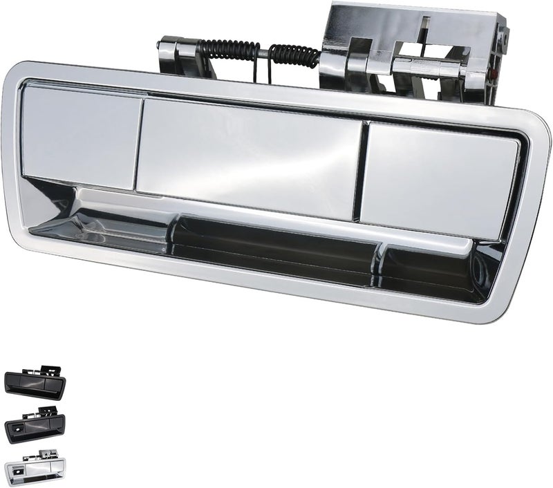 Osompar Rear Tailgate Window Release Handle Assembly - Chrome - Image 1