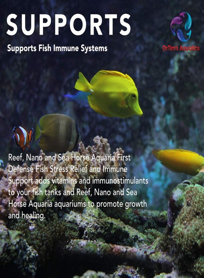 دي آر تيم أكواتيكز دكتور تيمز أكواتيكس فيرست ديفنس لأحواض الشعاب المرجانية - 64 أونصة - معزز بالفيتامينات لتخفيف التوتر ودعم المناعة - يعزز الشفاء ويصلح الجروح في حوضك - Image 3