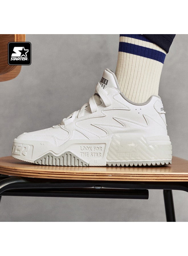 Starter Luhan's Same Style Sound Wave 1 Mid-high Top White Sneakers Uni Couple Skateboard Shoes Versatile Height-increasing White 37 - Image 5