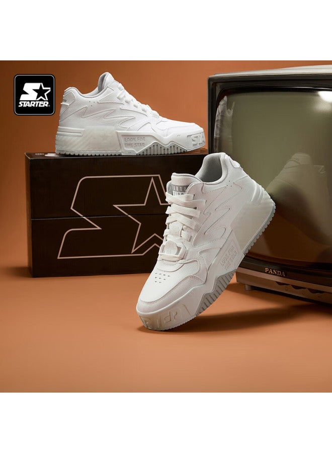 Starter Luhan's Same Style Sound Wave 1 Mid-high Top White Sneakers Uni Couple Skateboard Shoes Versatile Height-increasing White 37 - Image 3