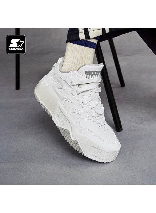 Starter Luhan's Same Style Sound Wave 1 Mid-high Top White Sneakers Uni Couple Skateboard Shoes Versatile Height-increasing White 37 - Image 2