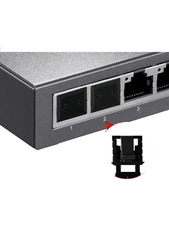 Suoli Network Port Lock, Removable Rj45 Port Plug, Computer Switch Industrial Computer Tool, 2 Pieces + 30 Black, External Cover Network Port Dust Plug, 20182 - Image 2