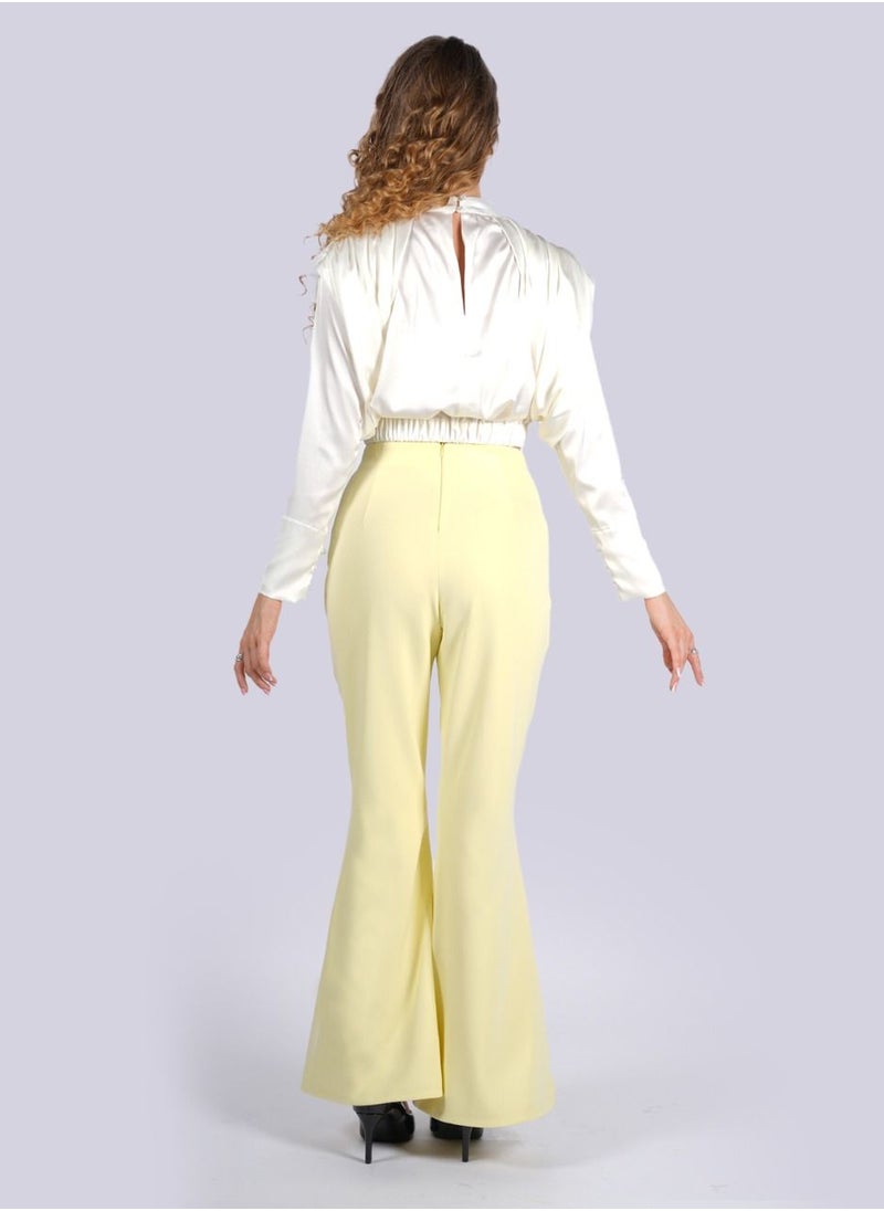 NIVA FASHION HOUSE Snowdrop Shoulder Ruched Blouse  - Image 4