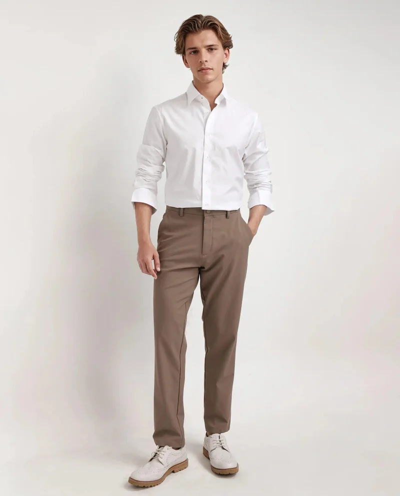 Rare Rabbit Men's Regular Fit Plain Shirt
