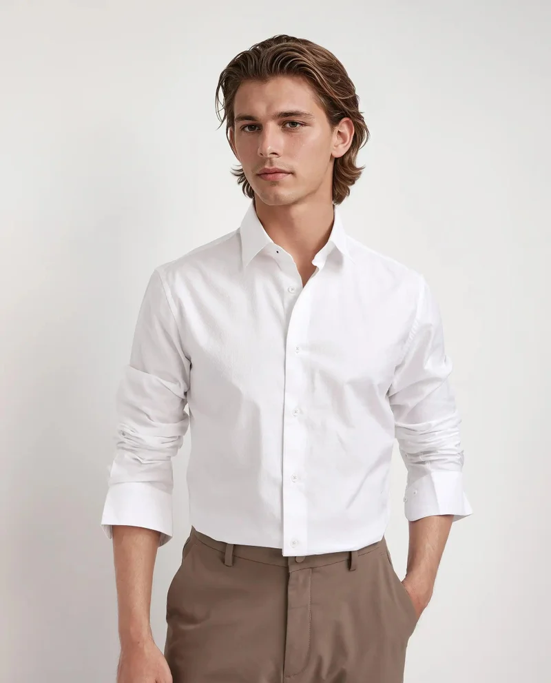 Rare Rabbit Men's Regular Fit Plain Shirt