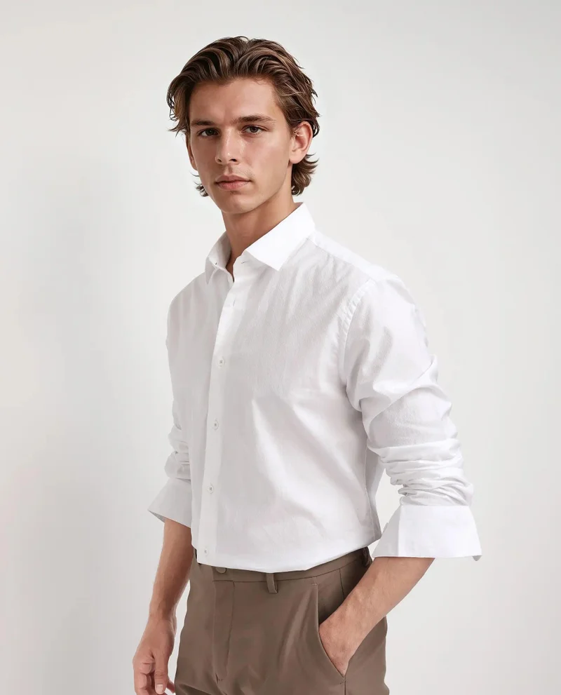 Rare Rabbit Men's Regular Fit Plain Shirt