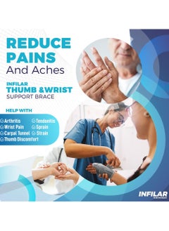 GNAFOTU Thumb Splint Brace for Men & Women, Thumb Spica Support for Tendonitis, CMC Joint Repetitive Injuries, Thumb Pain Relief, Thumb Brace for Right & Left Hand - Universal Size  - Image 4