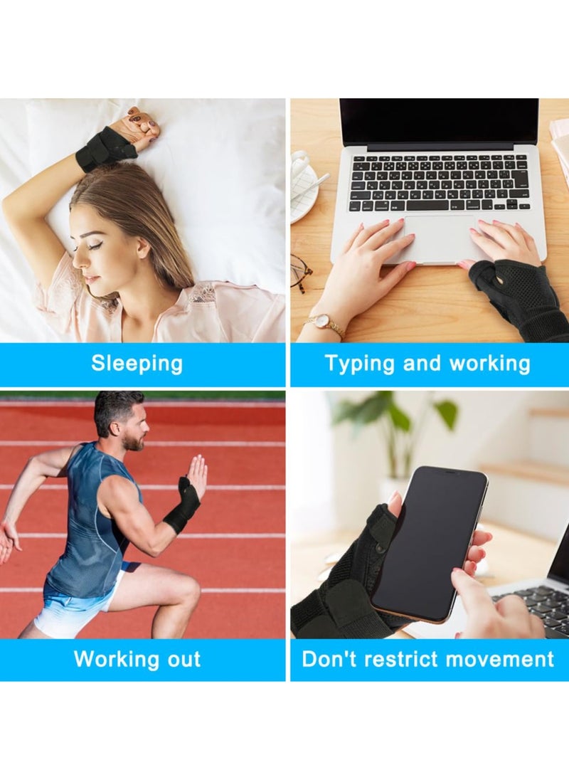 GNAFOTU - Thumb Splint Brace for Men & Women, Thumb Spica Support for Tendonitis, CMC Joint Repetitive Injuries, Thumb Pain Relief, Thumb Brace for Right & Left Hand - Universal Size - Image 1