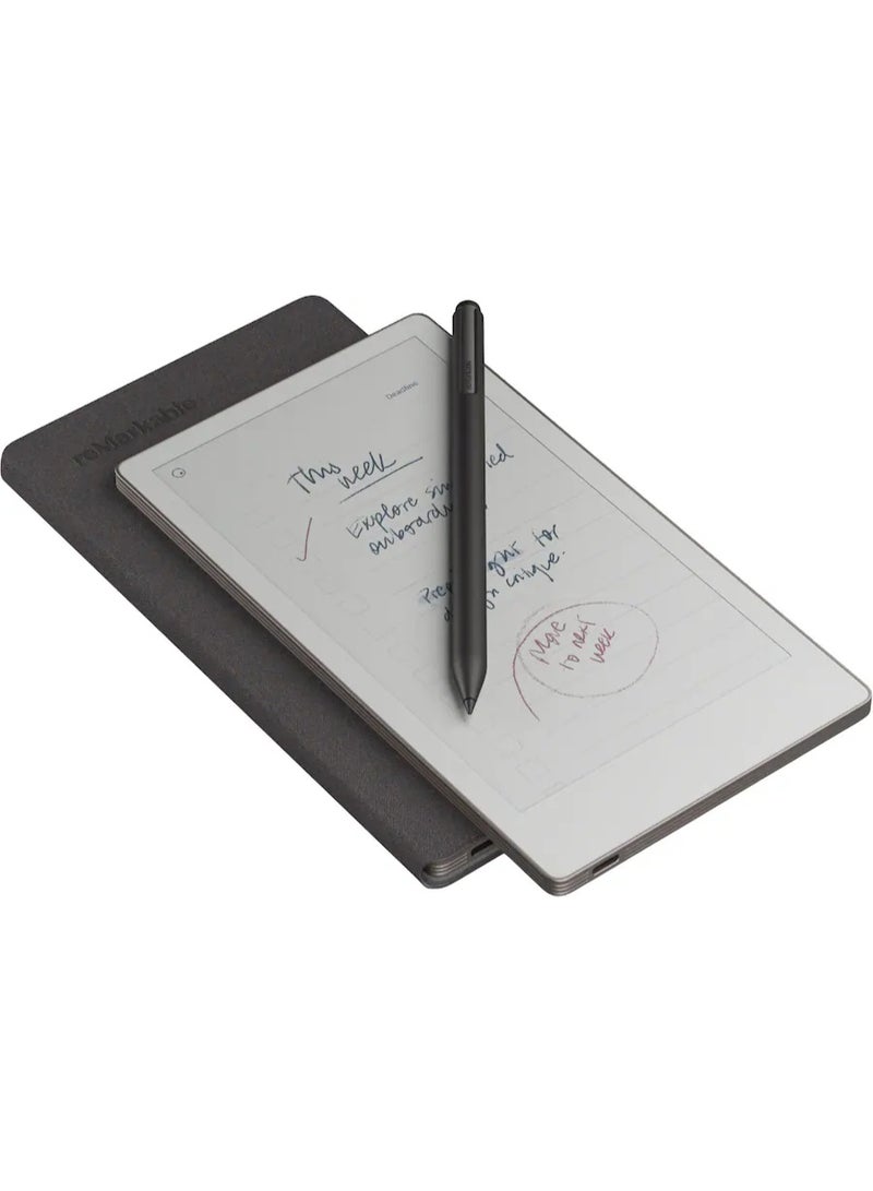 reMarkable - Paper Pro Move - 7.3" Paper Tablet with Marker Plus and Mosaic Weave Book Folio - Basalt - Image 5