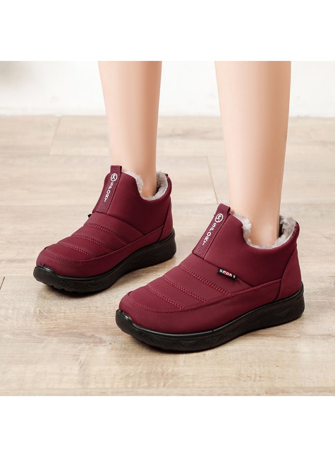 25 New Models Of Old Beijing Cloth Shoes For Women, Fleece-lined And Thickened Casual Short Boots, Winter Warm Mom Shoes, Non-slip Cotton Shoes For Women