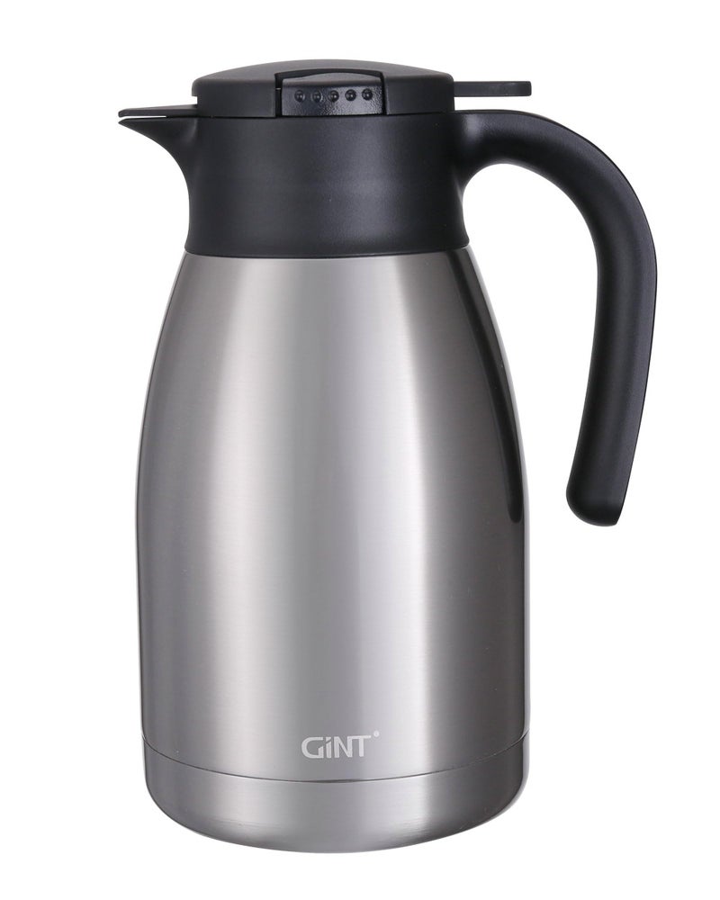GiNT 51Oz Stainless Steel Thermal Coffee Carafe with Lid/Double Walled Vacuum Thermal Carafe / 12 Hour Heat Retention (Silver, 1.5L) - Image 1
