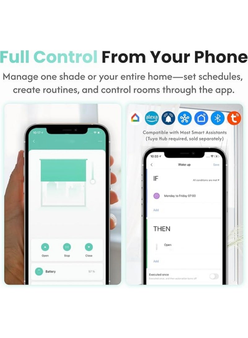 M MIAOYAN Smart roller blind driver, remote control, and WiFi adapter | Automate existing Venetian blinds | Beaded blind compatible | Rechargeable long-life battery | Set timer | Hands-free voice control - Image 4