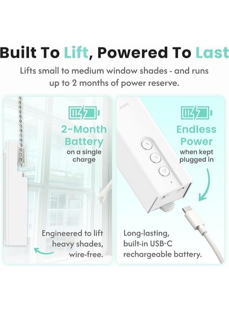 M MIAOYAN Smart roller blind driver, remote control, and WiFi adapter | Automate existing Venetian blinds | Beaded blind compatible | Rechargeable long-life battery | Set timer | Hands-free voice control - Image 5