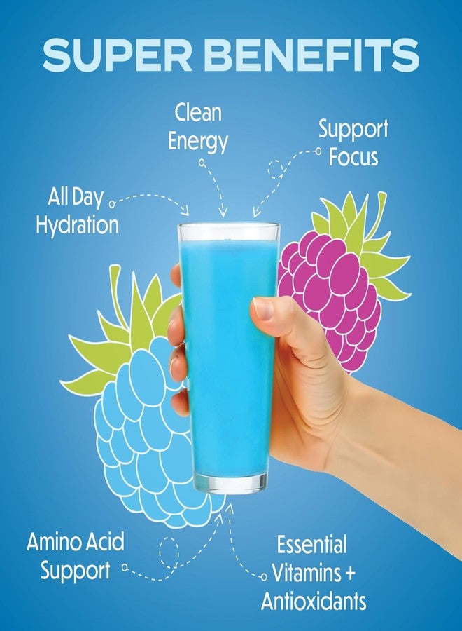 Forgge Healthy Energy Drink Mix - Clean Caffeine + B12, B6, C & D Vitamins - Sugar Free Energy Drink Powder with Electrolytes, Amino Acids, Antioxidants, Lions Mane - Vegan, Keto-Friendly - 30 SVG, Blue Raspberry - Image 5