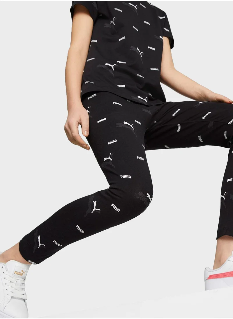 PUMA Youth Essential Logo Lab Aop 7/8 Leggings