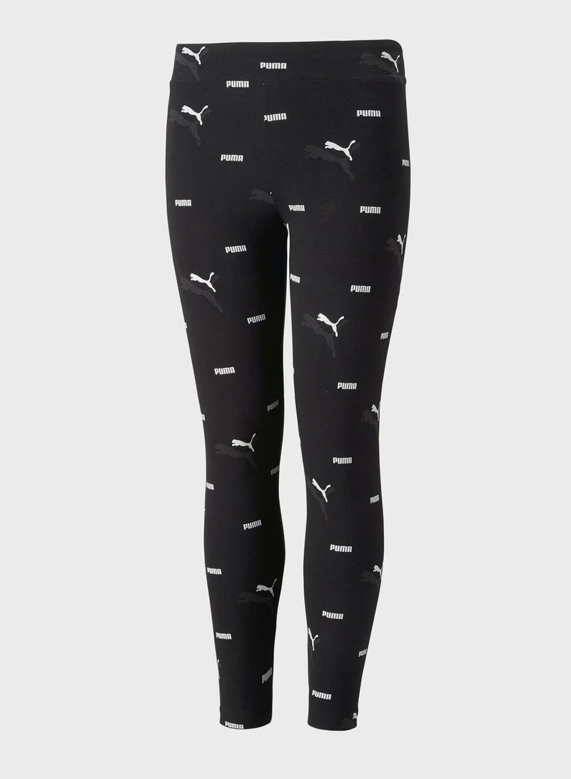 PUMA Youth Essential Logo Lab Aop 7/8 Leggings