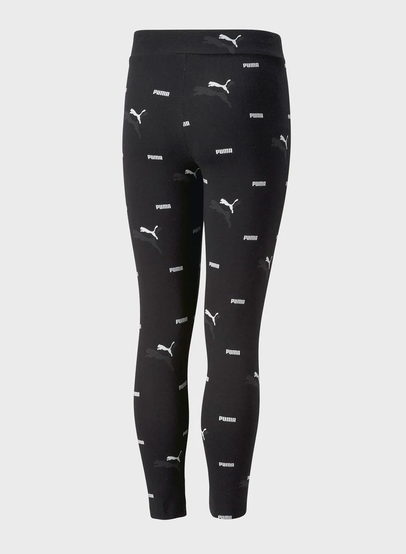 PUMA Youth Essential Logo Lab Aop 7/8 Leggings