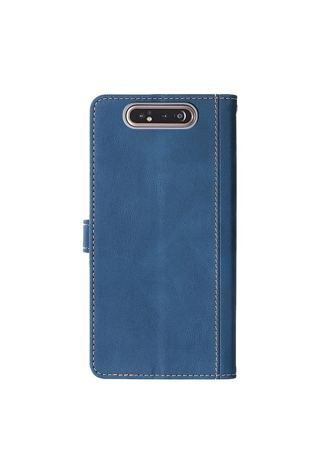 S-TOP Case For Samsung Galaxy A80 Stitching Skin Feel Magnetic Buckle Horizontal Flip PU Leather Case with Holder & Card Slots & Wallet - Image 3