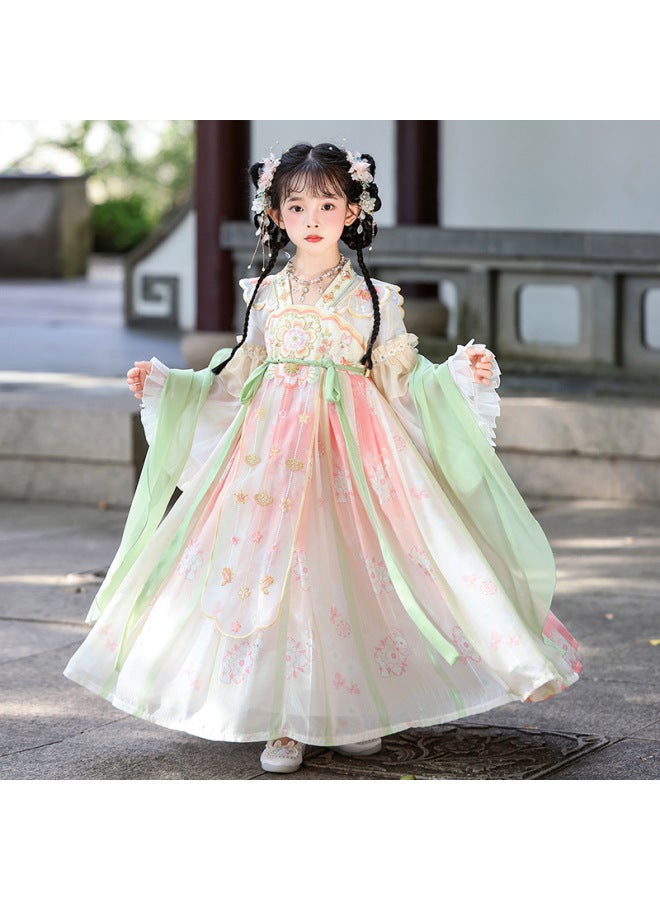 National Style Light Purple Fairy-like Girls' Improved Hanfu Dress For Photo Shoots And Performances, Flowing And Dreamy New Style Dress, Soft And Graceful