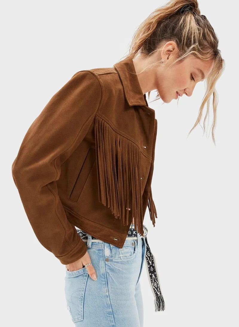 American Eagle Ruched Pocket Detail Jacket