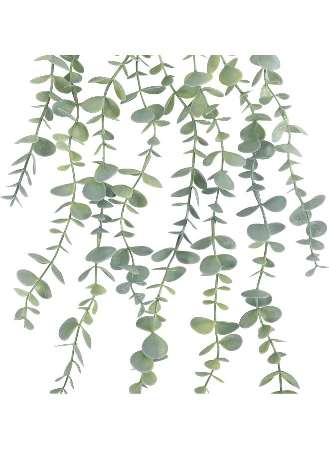 Cocoboo COCOBOO 2pcs Artificial Hanging Eucalyptus Plants for Shelf, Fake Potted Plant Faux Drooping Plant for Wall Room Home Patio Indoor Outdoor Décor - Image 3