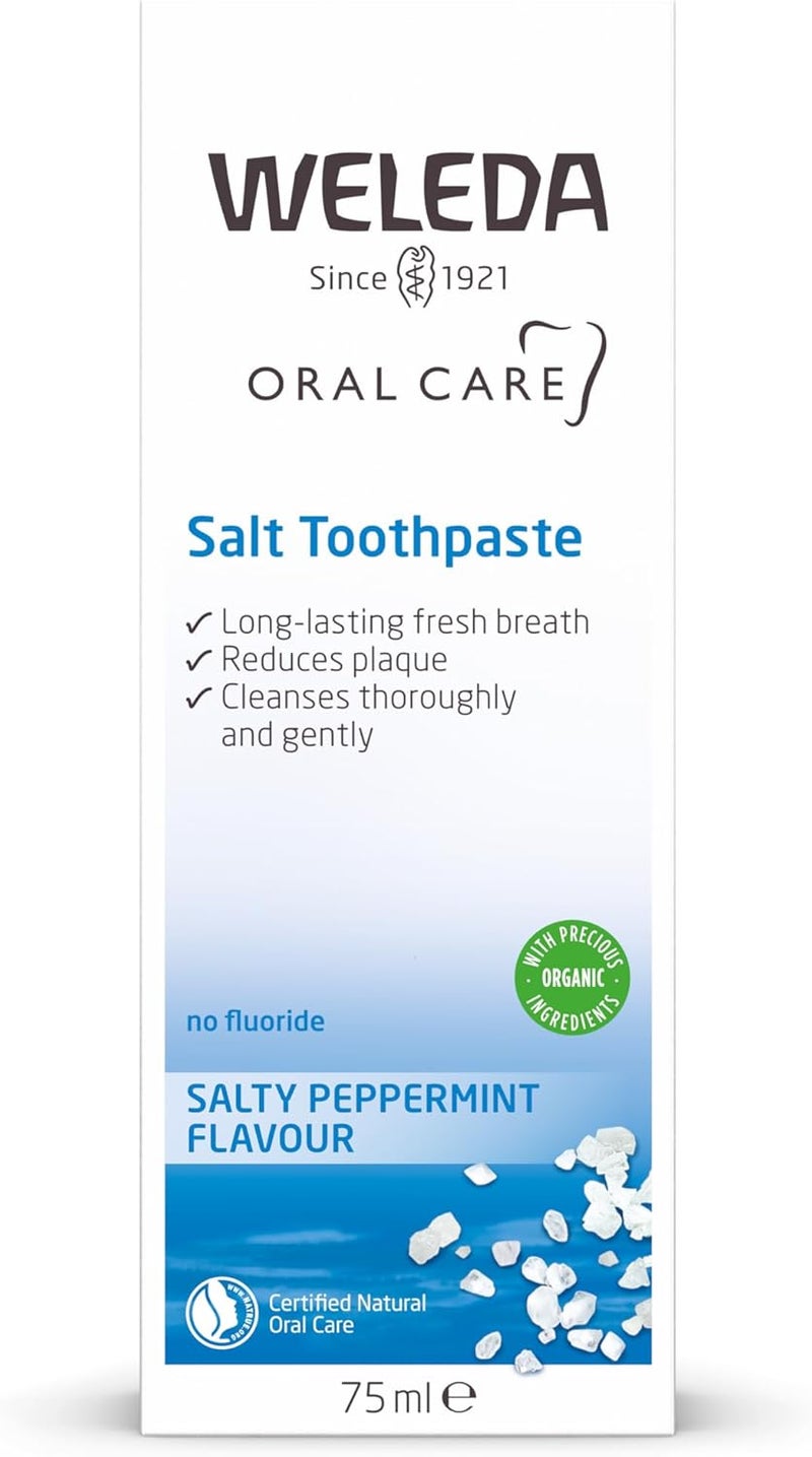 Weleda Salt Toothpaste Fluoride Free Natural Protection SLS Free Plaque Tartar Staining Certified Natural Organic Vegetarian 75 ml - Image 2