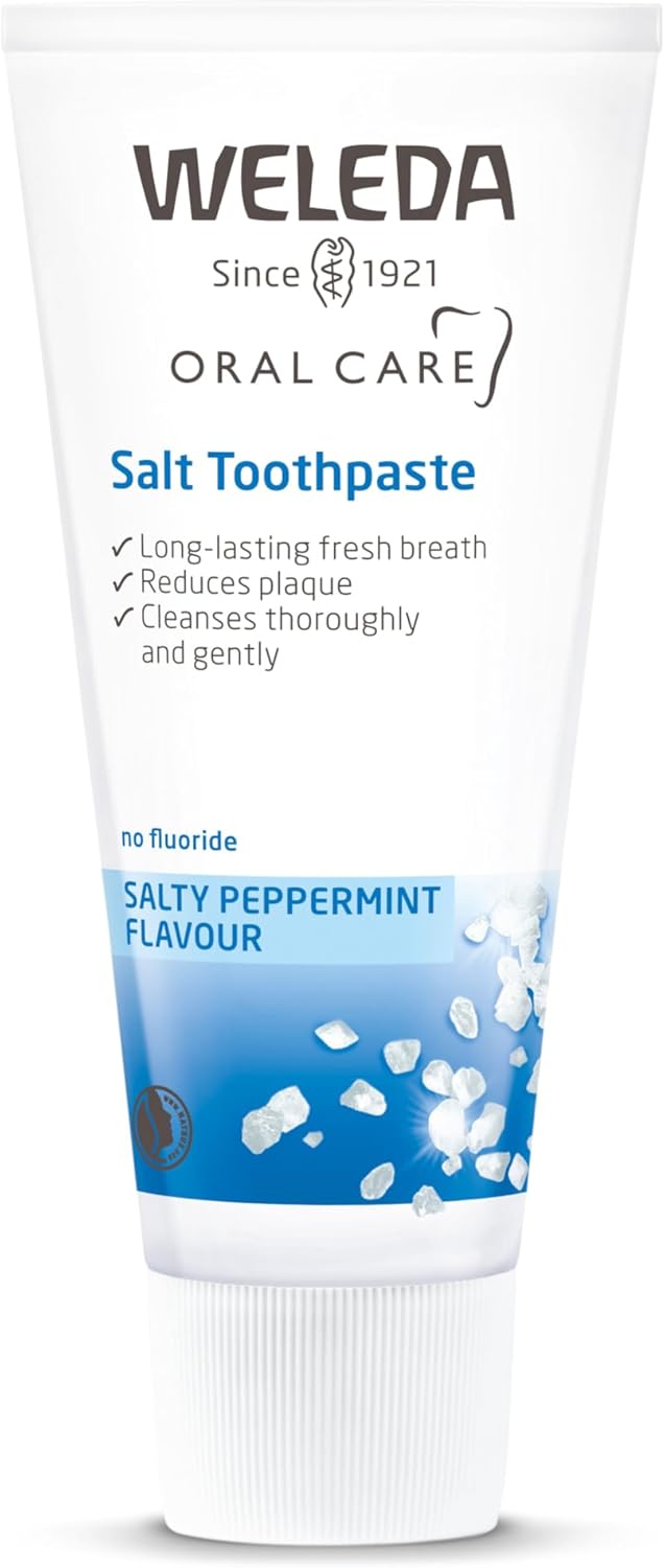 Weleda Salt Toothpaste Fluoride Free Natural Protection SLS Free Plaque Tartar Staining Certified Natural Organic Vegetarian 75 ml - Image 1