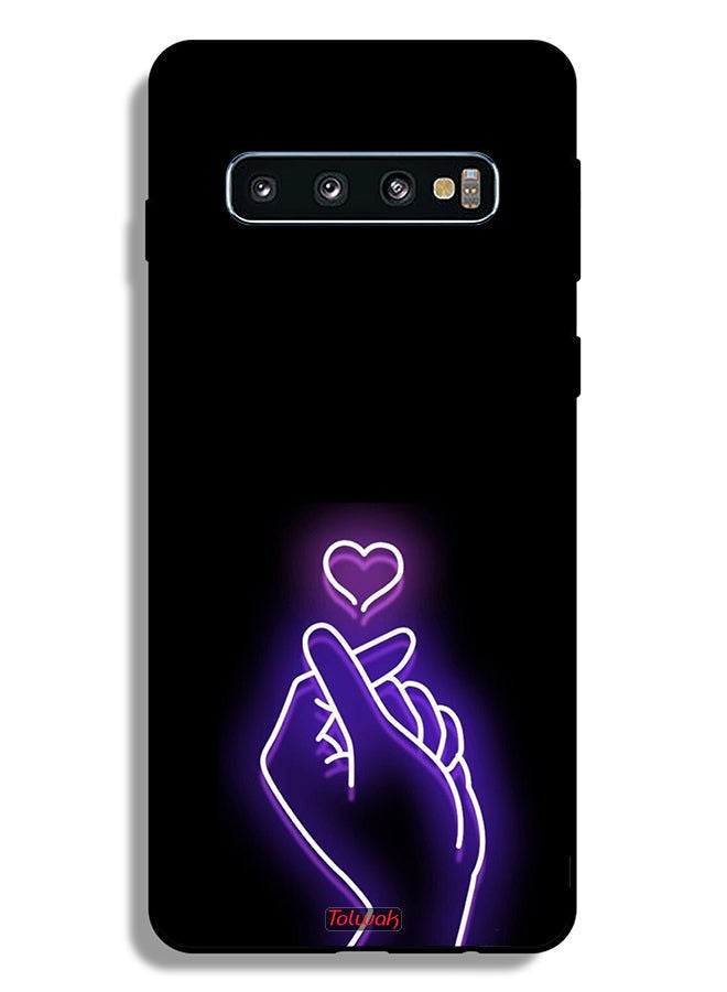 Tolwak غطاء حماية لهاتف Samsung Galaxy S10 Plus بتصميم قلب صغير - Image 2
