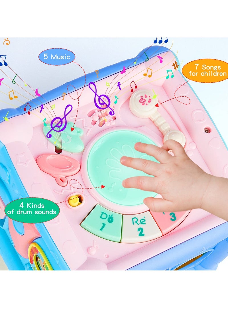 Y&D 8-in-1 Activity Cube for 1 Year Old Baby, Baby Early Learning Toy with Shape Sorter & Bead Maze, Busy Toddlers, 6-12 Months Boys Girls, Montessori Developmental 1st Birthday Gifts - Image 2